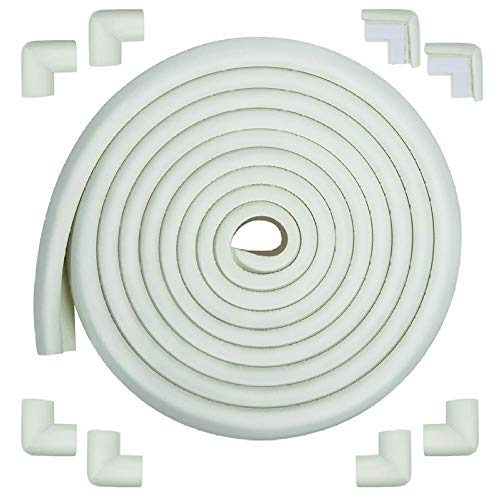 EYCFSJ チャイルドセーフティコーナーガード 5M子供保護コーナープロテクターホーム家具エッジコーナーガードベビーセーフティデスクテーブル子供用コーナープロテクターホワイト