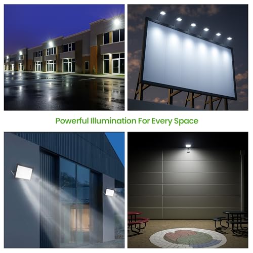 Image of LEDURE Halo 10W LED Flood Light | Pack of 1 | 6500K Cool White | IP65 Waterproof | Wide Voltage 150-300V | 4kV Surge Protection | BIS Approved | Aluminium Die-Cast | Outdoor Flood Light for Garden