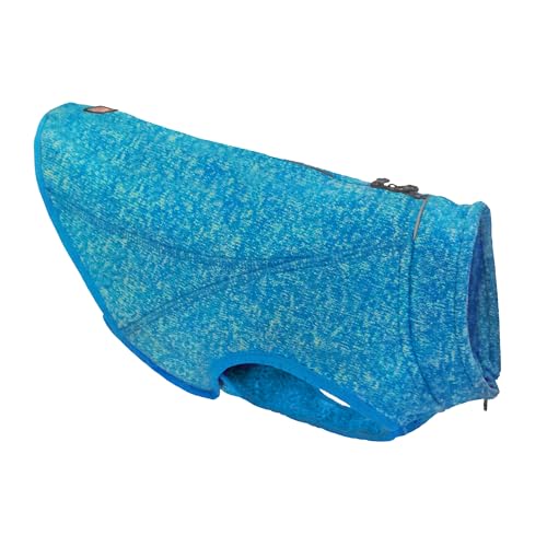 Kurgo K9 Core Dog Sweater | Year-Round Sweater for Dogs | Dog Fleece Vest | Knit Fleece Pet Jacket | Fleece Lining | Lightweight | Zipper Opening for Harness | Adjustable Neck | Coastal Blue | 5 sizes