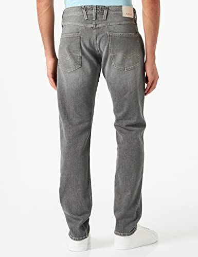 Replay Herren Jeans Anbass Slim-Fit, Forest Grey Delavè 222 (Grau), 27W / 32L – Ansicht 2