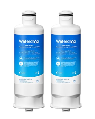 Waterdrop WD-F45 Replacement for Samsung DA97-17376B HAF-QIN/EXP DA97-08006C RF28R7201SR RF28R7351SG Refrigerator Water Filter 2 Filters