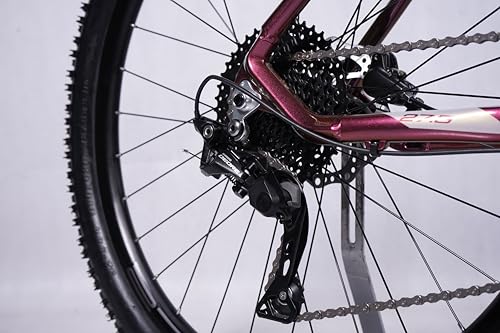 Image of United Detroit 4.2 27.5T Mountain Bike - 10-Speed Shimano Deore, SR Suntour XCM HLO Suspension, Shimano MT200 Hydraulic Disc Brakes - (Prismatic Red)