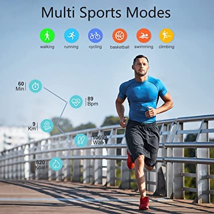 RXEN Smart Watch for Men Women 1.28 Inch Touch Screen Fitness Tracker with Message Reminder, Blood Oxygen, Heart Rate Monitor - Image 2