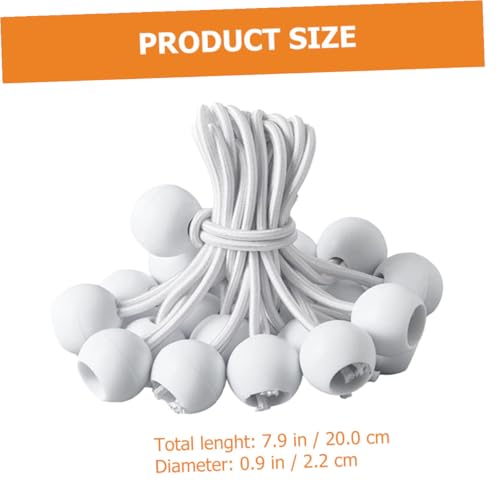 Sangles d’ancrage élastiques de 20 cm avec boule de blocage - 2