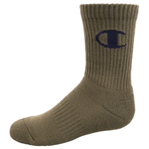 Image of Champion Kids' Kids' 6-pack Crew Socks With Color and Size Options