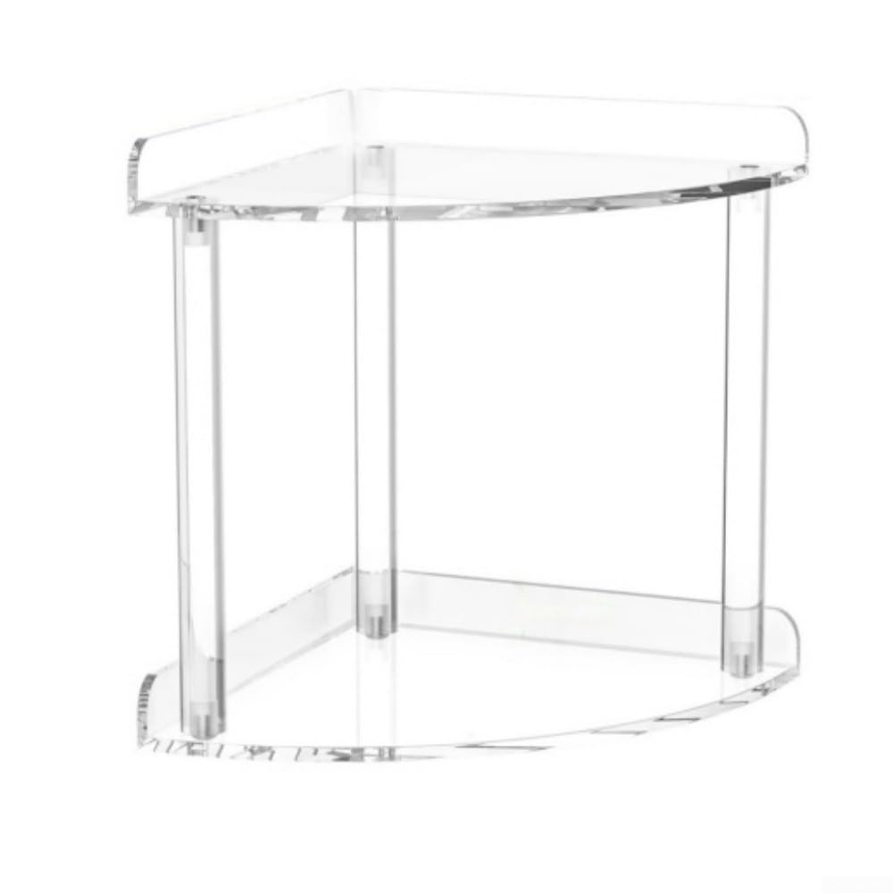 Rangement maquillage transparent avec étagère salle de bain et antidérapant