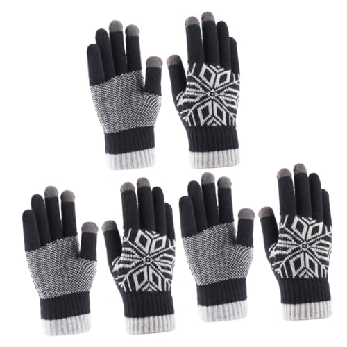Guantes de pantalla táctil contra el viento helado SOIMISS de hombre gruesos para invierno