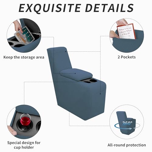 image for Easy-Going 2-Piece Recliner Console Cover for Reclining Loveseat Cover