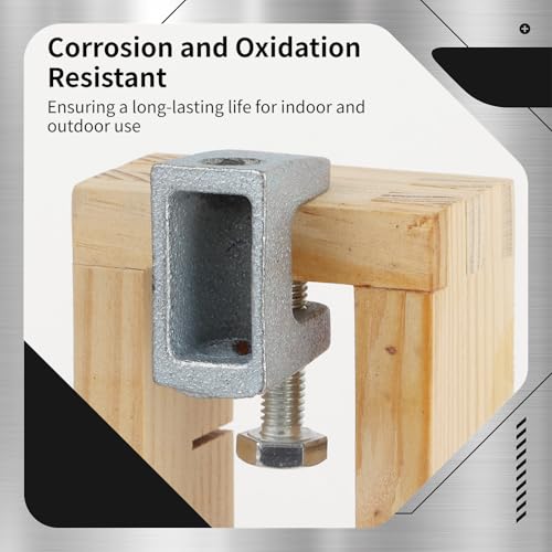 10 Stück Trägerklemme, Stehfalzklemme, Trägerklammer Halterung aus verzinktem Stahl für Lüftung und andere Systeme, M20 C Förmige Holzbalken für Brückenbau, Hochbau