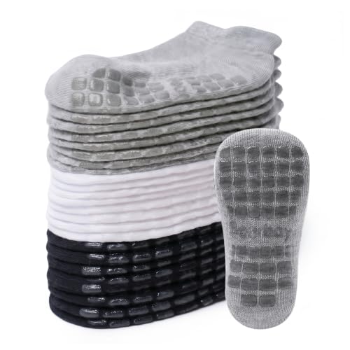 Image of Baby Non Slip Ankle Socks with Grippers for 0 Months-7 Years Old Walking Socks