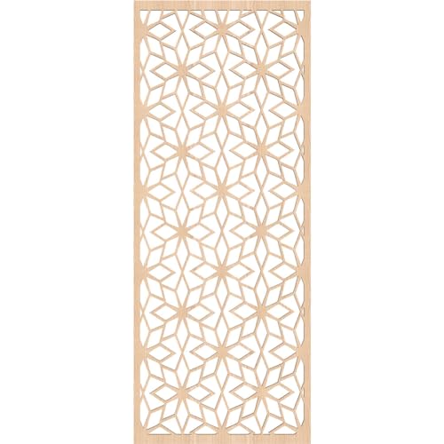 Image of Lake Decorative Pierced Fretwork Wood Wall Panels, 15 3 /8 inchW x 39 3 /8 inchH x 1 /4 inchT, Red Oak