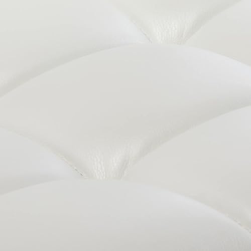 Miniatura 29 de Vogue Furniture Direct Moderno taburete de bar cuadrado de piel sintética, taburete de bar giratorio ajustable con respaldo y brazos, silla de