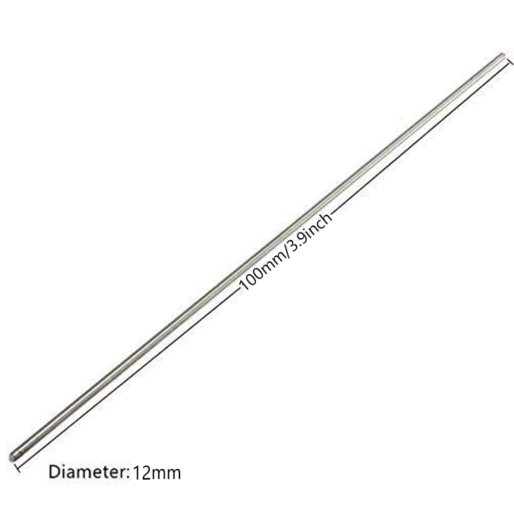 2 barre in titanio TC4 in metallo, diametro: 12 mm, lunghezza: 500 mm, utilizzate per macchinari ecc.
