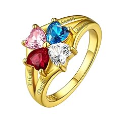 B. 4 birthstones & names-gold