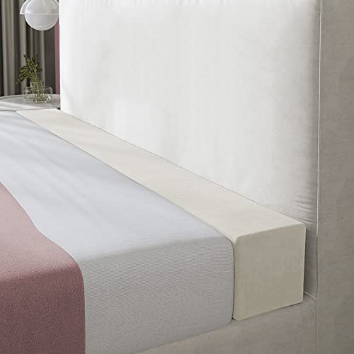 XIEMINLE Bed Mattress Gap Filler, Custom Size Sofa Bolster Armrest Cushion Headboard Pillow Bed Bridge Twin to King Bed, Bolster Pillow for Hotel/Family Gathering,180 * 10 * 10cm,Beige