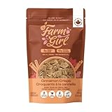Farm Girl Cinnamon Crisps Artistian Keto Cereal - Low Carb, Non-GMO, Gluten Free, Low Sugar, Zero Preservatives - Plant Based Protein - Perfect For Keto, Vegan and Paleo Diets - Made in Canada (280g)