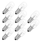 Hoement 10個小型ねじ口電球 クリアガラス 冷蔵庫 電子レンジ レンジフード用照明 対応 家用 アプライアンス 内部照明