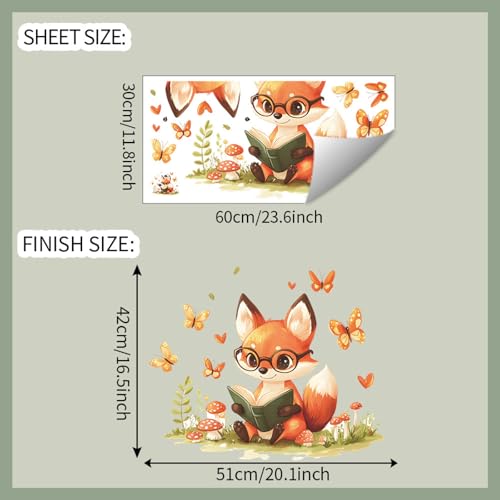 Wall decals Woodland Nursery Fox adhesivos de vinilo miniatura 2
