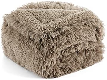 Bedsure Waterproof Dog Blankets for Small Dogs - Calming Cat Blanket for Couch Protector Washable, Long Faux Fur Pet Throw Blanket for Puppy, Reversible Furniture Protection, 25"x35", Brown