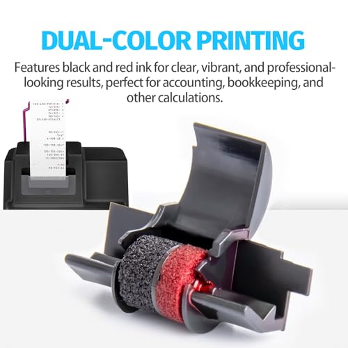 5 Pieces IR40T Calculator Ink Roller Printer Ribbon Replacement Parts for IR-40T Ca-sio HR-100tm HR-170RC Can-on P23-dhv, Black & Red IR-40T CP13 MP-12D PR-42 IR-40T - Thumbnail 4