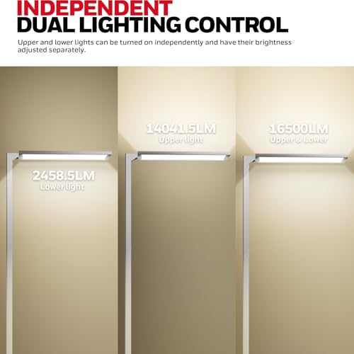 Image of Honeywell 06E Ultra Sunturalux Dual-Light LED Floor Lamp Modern 16500LM