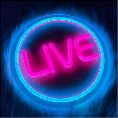 Lampe néon Live LED cercle bleu dimmable de 23,5 cm - 2