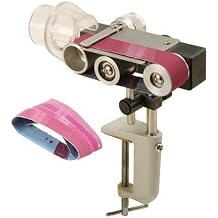 Ikohe Belt Sander Compact size for Jewelers Bench with 5 Ruby Belts 1" wide For use with Flask Shaft
