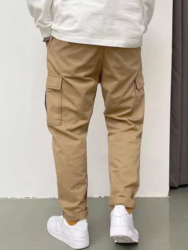 Image of Leriya Fashion Men's Cargo Pants | 4 Pocket Cotton Cargo Joggers for Men | Loose Fit Stylish Pant with Pockets | Casual Baggy Trousers & Streetwear Lower