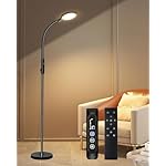 Aoife Light Therapy Floor Lamp, 11000 Lux Full Spectrum Sun Light Therapy Lamp, No UV Sunlight Lamp with 10 Color Temperatures and 10 Brightness Levels (Black)