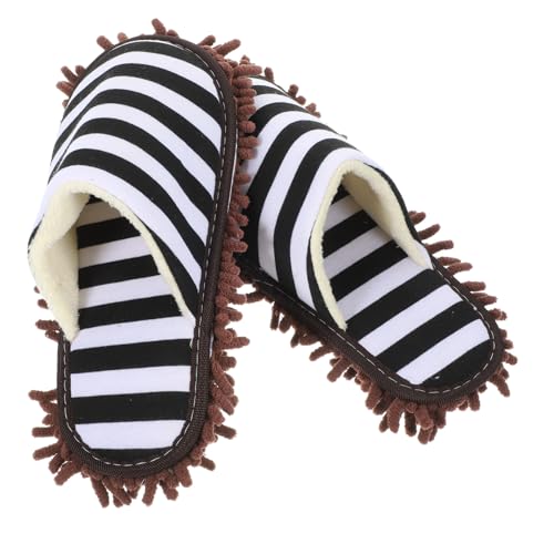 WEKADRIN Zapatillas para Limpiar Lavables y Desmontables Cómodas y Prácticas para Barrer sin Agacharse Talla Color Café