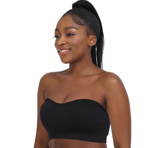 Zimcti Strapless Bras for Women Comfortable Non-Slip Silicone Bandeau Bra Seamless Tube to Bralette2