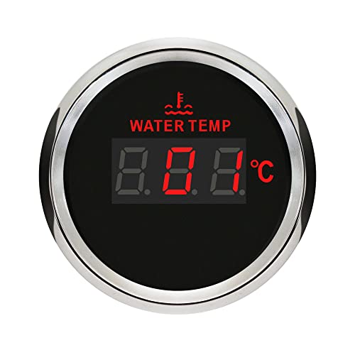 Medidor de temperatura del agua para barcos en travesías nocturnas con pantalla digital de 52mm