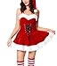 bslingerie Red Santa Mrs. Claus Women Full Costume Outfit