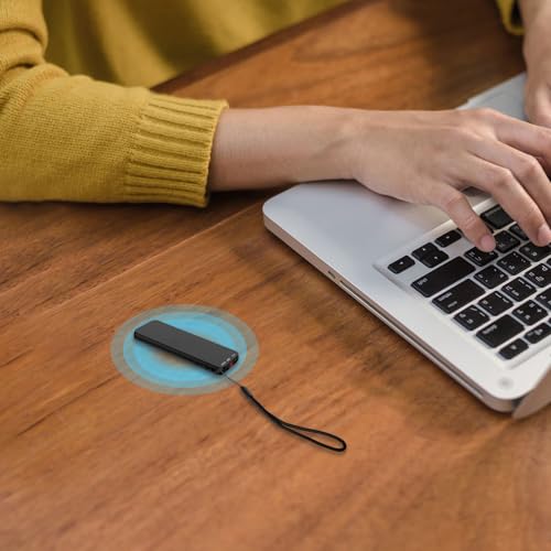 40H Diktiergerät, Vivaniir 64GB Diktiergerät 1536Kbps mit Sprachaktivierung und Intelligenter Geräuschunterdrückung für Besprechungen Vorträge Interviews Tragbarer Aufnahmegerät USB-C