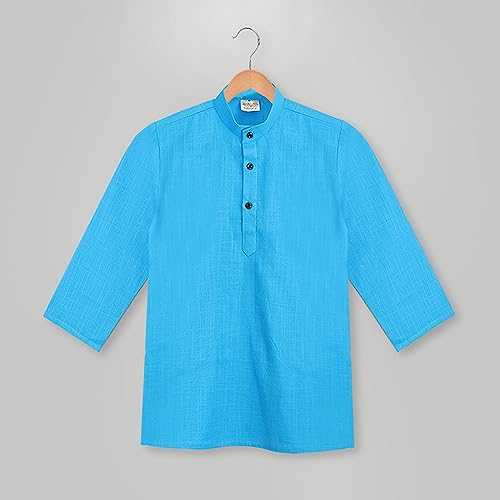 Image of Baby Boys Ethnic Wear Cotton Kurta Pyjama Set