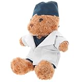 Doux et câlin : fabriqué à partir d'un matériau en peluche doux et câlin, cette poupée ours offre confort et chaleur, ce qui en fait un compagnon de câlin approprié, un petit ours en peluche, un ours en peluche diplômé