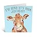 Central 23 - Geburtstagskarte für Sie – "Herd It's Your Birthday" – Tier Happy Birthday für Ihn – lustiges Kuh-Wortspiel – kommt mit niedlichen Aufklebern