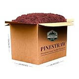 Red Dyed Pine Straw: Longer Lasting Color Pine Needle Mulch - Covers up to 80 sqft