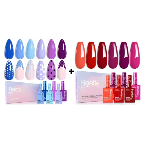 Set de esmaltes gel Beetles 6 colores 15 ml sin HEMA miniatura 1