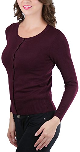 Image of ToBeInStyle Women's Long Sleeve Button Down V-Neck Cardigan