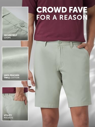 Image of XYXX Men's Element Chino Shorts | Solid Straight Fit | 100% Cotton with Dual Pockets & Plus Sizes