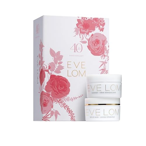 EVE LOM 40th Anniversary Heritage Set - Award Winning Cleansing Balm and Purifying Rescue Mask Bundle - Travel Essentials for Daily Skincare Ritual