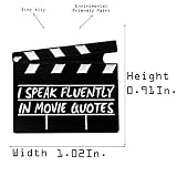 Flairs New York Premium Handmade Enamel Lapel Pin Brooch Badge (I Speak Fluently In Movie Quotes, 1 Pin)