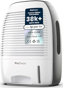 Pro Breeze® 1500ml Premium Dehumidifier for Damp, Mould, Moisture in Home, Kitchen, Bedroom, Caravan, Office, Garage