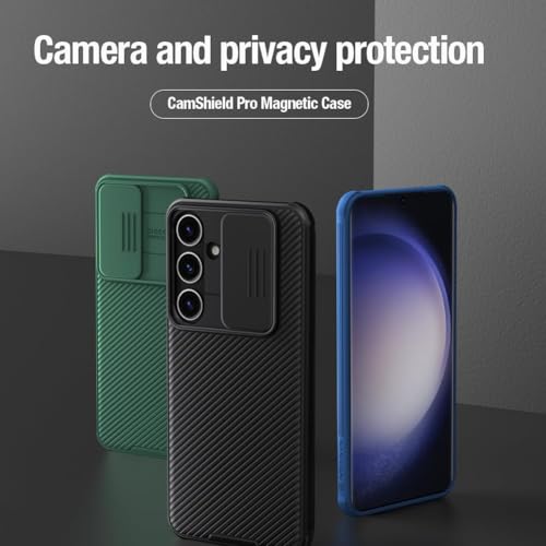 Image of Nilkin Classic Series Compatible for Samsung S24 Plus Case with Camera Cover, [Camera Lens Protector] [Scratch-Resistant] [360 Full Protection] Shockproof Slim Phone Case (Black, S24plus)