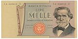Banconota da 1000 Lire Cartamoneta.com 1000 Lire Giuseppe Verdi II Tipo Medusa Carta OCRA 25/03/1969 FDS-/FDS 24289/II