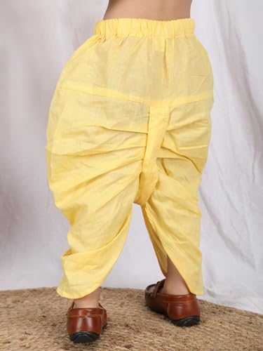 Image of POLKA TOTS Pure Cotton Traditional Dhoti Kurta Set for Baby Boys, Toddlers & Kids | Soft and Breathable Cotton Ethnic Dress for Festivals and Weddings | Traditional Elegant Indian Festive Clothing