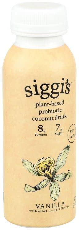 siggi’s® Plant-Based Probiotic Coconut Drink, Vanilla, 8 oz. – Single Serving Dairy Free Snack