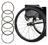 Rollstuhl-Radabdeckungen, Silikon-Handschiebeabdeckung, Rollstuhl-Schieberandabdeckungen 24 Zoll/22 Zoll, rutschfest, verschleißfest, for besseren Halt und Traktion(Black,22inch)