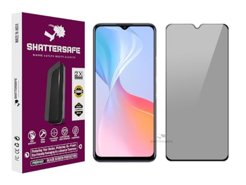 Image of Anti-Spy Privacy Tempered Glass Compatible For Vivo T1x / V11 Pro / V11 / S1 / S1 Pro [Pack of 1]. Anti-Scratch, Edge-to-Edge Protection With Easy Installation Kit & Case Friendly Fit.